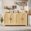 Coucheta 31.5"Rattan Sideboard, Buffet Cabinet with Shelf & Doors, Accent Storage Cabinet w/ Sturdy Wood Feet, for Living/Dining Room, Entryway - 2 of 4