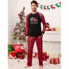 Christmas Pajamas Set for Men Plaid Printed Long Sleeve Holiday Sleepwear Soft Warm Xmas Mens Pjs - 2 of 4