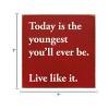 Slickblue Inspirational Wood Wall Sign – “Live Like It” Quote – Rustic 7x7 Motivational Decor, Color Options - 3 of 3