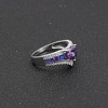 Majestic Heart Engagement or Promise Ring Created Fire Opal for Women Ginger Lyne - 4 of 4