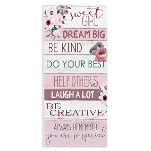 Stupell Industries Sweet Girl Inspirational Phrases, 7" x 17" - 1 of 4