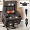 NicBex Recliner Chair Power Lift Chair with 2 Cup Holders Massage Chair with Heating Comfy Chair for Living Room, Reading Room - 3 of 4