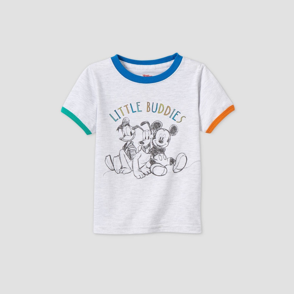 Toddler Boys' Disney Little Buddies Graphic T-Shirt - 4T, Gray