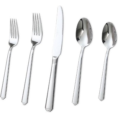 DOMETOUR Flatware Set, 20-Pieces Stainless Steel Silverware Fork Knife Spoon Set, Dishwasher Safe