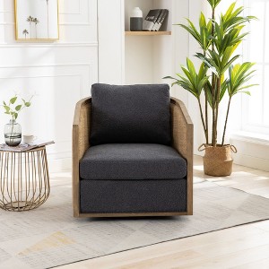 NicBex Swivel Accent Chair Modern 360 Degree Barrel Chair Club Chair Leisure Arm Chair Sofa Chair for Living Room, Bedroom, Office - 1 of 4