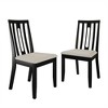 ChaletPosh  Wooden Dining Chair With Warm Grey Cover (Set of 2) - 4 of 4