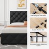 Full Size Bed Frame with 4 Storage Drawers and Headboard, Linen Upholstered Platform Bed Frame - 4 of 4