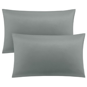 PiccoCasa Luxury Viscose from Bamboo Pillowcases with Zipper Closure 2 Pcs - 1 of 4