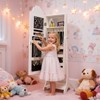 Angel Sar Heart Pattern Jewelry Cabinet for Kids, White MDF Mirror Jewelry Organizer with Door & Shelf, Storage for Necklaces, Hair Accessories - 2 of 4