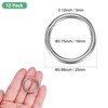 Unique Bargains Dream Catcher Stainless Steel Macrame Wreath Floral Round Metal O Rings 12 PCS - 3 of 4