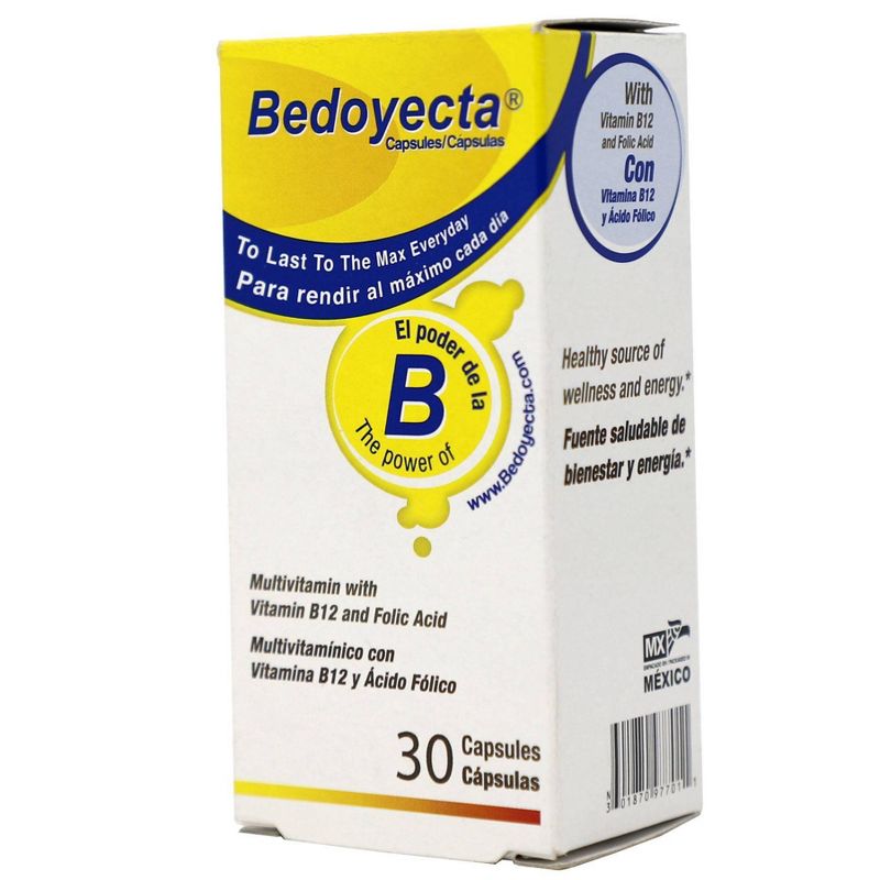 Bedoyecta Multivitamin Capsules with B12 and Folic Acid Dietary Supplement Capsules - 30ct, 3 of 5