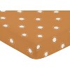 Sweet Jojo Designs Gender Neutral Baby Fitted Crib Sheet Boho Sun Orange and White - 3 of 4