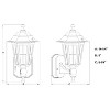 VAXCEL York Motion Sensor Dusk to Dawn Traditional Outdoor Wall Light with Clear Glass - 2 of 4