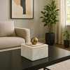 Minimalist Decorative Box for Home Decor - Marble Keepsake Box with Brass Inlay & Lid - Ideal Jewelry Box and Modern Home Organizer - 2 of 4