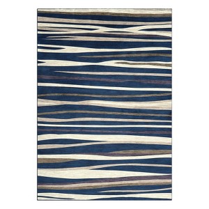 Washable Modern Rug Non Slip Low Pile Rug Soft Contemporary Throw Floor Cover Foldable Indoor Carpet for Living Room Bedroom Playroom Nursery - 1 of 4