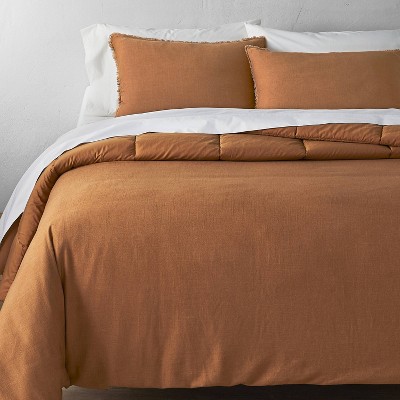 King/california King Heavyweight Linen Blend Comforter & Sham Set