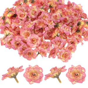 Unique Bargains Silk Rose Artificial Flower Heads - 1 of 4