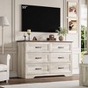 Garvee 5/6 Drawers Dresser for Bedroom,Chest of Drawers,Farmhouse Modern Wooden Dresser,Storage Organizer Dresser for Bedroom,Living Room,Kids Room - 4 of 4