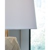 Signature Design by Ashley (Set of 2) Tamner Table Lamps Taupe/White: Contemporary Resin Body, Cotton-Poly Shade, UL Listed - 3 of 4