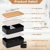 Bento Box Adult Lunch Box with Compartments for Women & Men,(47oz)Stackable Bento Lunchbox,Rectangle Lunchable Food Container - 3 of 4