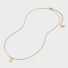 14K Gold Plated Round Initial Pendant Necklace - A New Day™ - 3 of 4