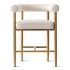 Boucle Counter Stool,24 Inch Counter Height Bar With Back Armrest For Living Room Island And Bar-Tanpinhause - 2 of 4