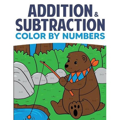 Addition & Subtraction Color By Numbers - by  Wizo Learning (Paperback)