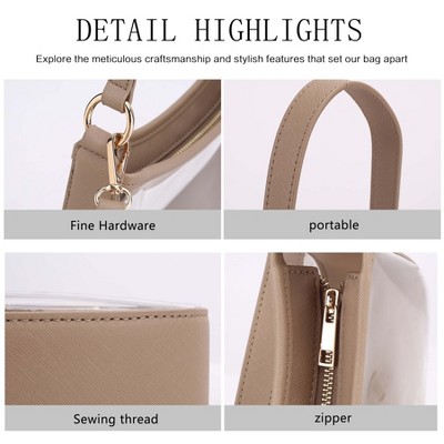 MKF Collection Clear Shoulder Bag with Adjustable Strap, Anna | MKF Collection by Mia K - Black — фото 5