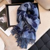 Anna-Kaci Floral Pattern Soft Jacquard Scarf with Twisted Fringe Trim 78.5×25.5 Inches - 2 of 3