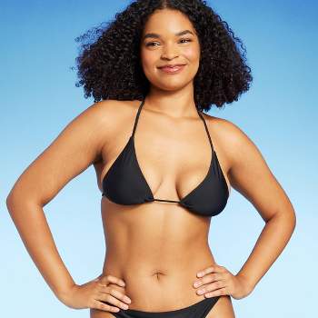Women's Cut Out One Shoulder Bikini Top - Wild Fable™ Black Xl