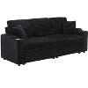 TiramisuBest 80-Inch 2-in-1 Folding Sofa with Hidden Lying Function, Cup Holder & Pillow, Space-Saving Sofa for Living, Green - 2 of 4
