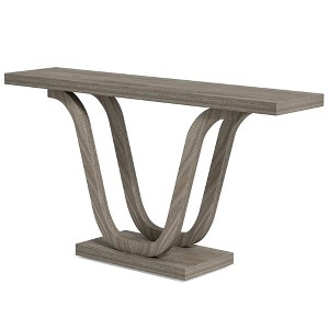 Resenkos Entryway Table, Console Sofa Table,Farmhouse Console Table, 55 Inch Wood Sofa Table Hallway Table Gray - 1 of 4