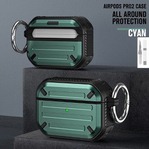HTUTWOO Case for AirPods Pro/Pro2, Premium Slim Shockproof Protective Cover with Keychain Case and Cleaning Kit for Women Men - 1 of 4