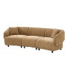 98.5" Curved 3-Seater Sofa – Plush Upholstery, Streamlined Contemporary Frame, Ideal for Modern Living - 4 of 4