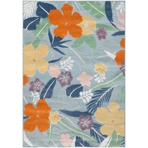 Nourison Suncoast Floral Tropical Indoor/Outdoor Flatweave Rug - 1 of 4