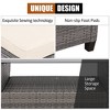 Tangkula 4PCS Rattan Patio Conversation Furniture Set Outdoor Sectional Sofa Set White - 4 of 4