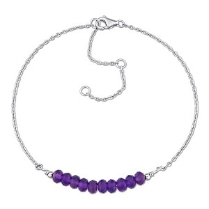 EVERLY JEWELRY Gemstone Bead Bracelet in Silver - Multiple Metal Color and Gemstone Options. - 1 of 4