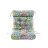 ARTPLAN Patio Chair Cushions Combined Seat and Back,Tufted Outdoor Swivel Chair Cushion with Tie,44"x20"x4"，1 Count,Floral - 2 of 4