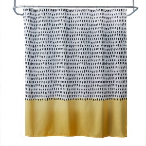 Dotty Waves Kids' Shower Curtain - SKL Home: 72x70 Inch, Polka Dots, Polyester, Buttonhole Top, Machine Washable - 1 of 4