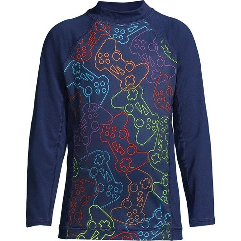 Boys' Wave Long Sleeve Rash Guard Swim Shirt - Art Class™ Dark Blue Xl  Husky : Target