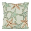 18"x18" Poly Filled with Starfish Design Square Throw Pillow - Saro Lifestyle: Cotton Cover, Indoor Decorative Accent, Zippered - 4 of 4