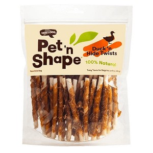 Pet 'n Shape 100% Natural Duck Hide Twists- 50 Pack (5") - 1 of 3