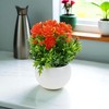 Unique Bargains Artificial Plants Semi-circle Lotus Bowl Plastic 2.95"x2.95"x6.69" 1 Pc - 2 of 4