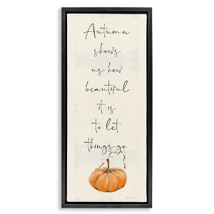 Stupell Industries Autumn Beauty Inspirational Floating Frame Canvas Art, Black, 11" x 25" - 1 of 4