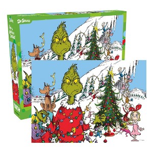 NMR Distribution The Grinch Christmas 1000 Piece Glitter Snow Jigsaw Puzzle - 1 of 4