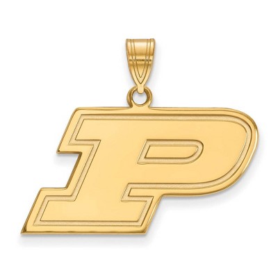 Black Bow Jewelry 10k Yellow Gold Purdue Boilermakers NCAA Medium Pendant