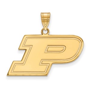 Black Bow Jewelry 10k Yellow Gold Purdue Boilermakers NCAA Medium Pendant - 1 of 3