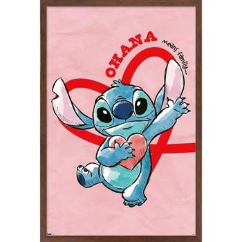 Trends International Disney Lilo and Stitch - Hearts Framed Wall Poster Prints
