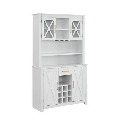 Jill Zarin La Jolla Tall Cabinet with Mesh Doors- White