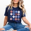 Simply Sage Market Women's Patriotic Smiley Faces Stacked  Short Sleeve Graphic Tee - 2 of 4
